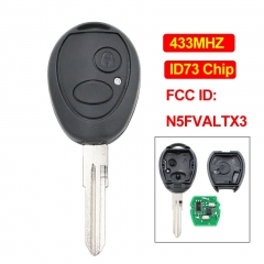 CN004033 2 Button OEM Remote Key Smart Car Key Fob 433Mhz ID73 Chip FCC ID N5FVALTX3 for Land Rover Discovery 1999 - 2004 Uncut Blade