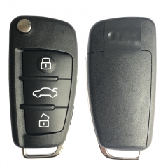 CN008078 Genuine Audi Q7, A6, S6 2006+ Flip Remote, 3Buttons 8E Chip, 868MHz 4F0837220AK 4F0 837 220 AK Keyless Go