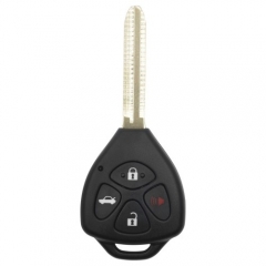 XKTO02EN Wire Remote Key Toyota Flat 4 Buttons Triangle English 5pcs/lot