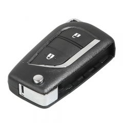XKTO01EN Wire Remote Key Toyota Flip 2 Buttons English 5pcs/lot