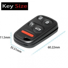 XKHO03EN Wire Remote Key Honda Separate 4 buttons with Remote Start & Trunk Button English 5pcs/lot