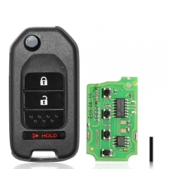 XKHO02EN Wire Remote Key Honda Flip 2+1 Buttons English 5pcs/lot