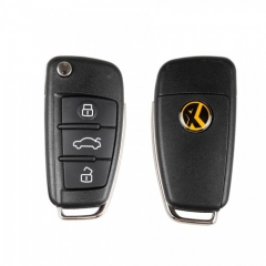 XKA600EN Wire Remote Key Audi A6L Q7 Flip 3 buttons Silicagel Button English 5pcs/lot
