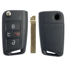 CN001107 2018 - 2020 Volkswagen Remote Flip Key 315MHZ 5G6 959 752 BG without Comfort Access HU162-T Key