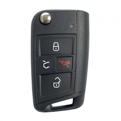 CN001106 2018-2020 Volkswagen 4 Button Remote Flip Key without Comfort Access Fc...