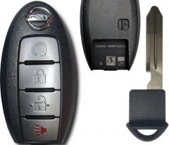 CN027085 S180144109 Remote Car Key Fob 4 Buttons 433.92Mhz 4A for Nissan Rogue 2...