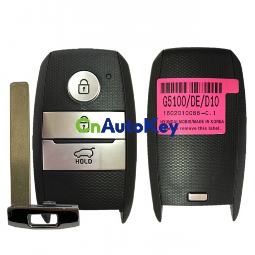 CN051043 Genuine KIA Niro Genuine Smart Key Remote Blade 2016 3 Button 433MHz 95440-G5100 47 Chip