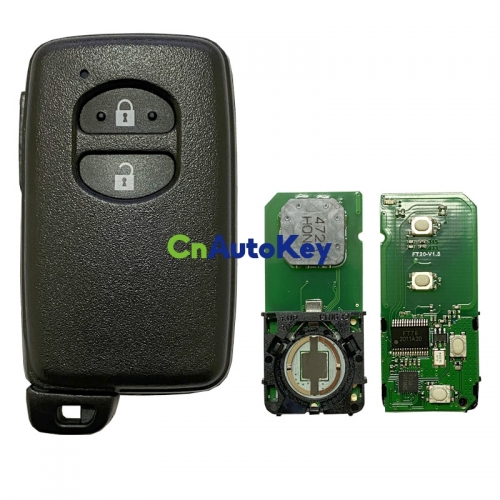 CN007195 2 Buttons Black 433MHz FSK F433 Board ID74-WD04 Smart Remote Key For Toyota Corolla 89904-0F010 B75EA