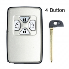 CS007062 Blank Shell for Toyota Previa Smart Key Card 4 Button