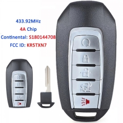CN021007 5B Smart Remote Car Key FSK 433Mhz NCF29A1M HITAG AES 4A Chip For Infin...