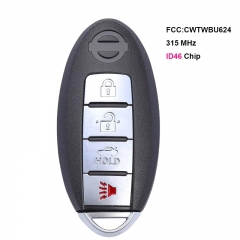 CN027090 Smart Remote Control Car Key Fob 4 Buttons for Nissan Armada 2008 2009 ...