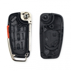 CS008025 10X 3/4 Buttons Flip Remote Key Repalcement Folding Car Key Shell For Audi A6L Q7 A2 A3 A4 A6 A6L A8 TT 2008 - 2011 Fob
