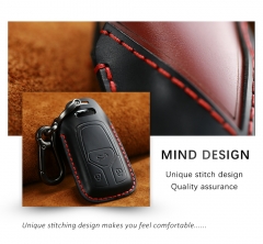 CS008021 For Old Audi B6 B7 B8 A4 A5 A6 A7 A8 Q5 Q7 R8 TT S5 S6 S7 S8 Key Bag Genuine Leather Remote Key Ring Smart Car Key Case