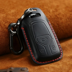 CS008021 For Old Audi B6 B7 B8 A4 A5 A6 A7 A8 Q5 Q7 R8 TT S5 S6 S7 S8 Key Bag Genuine Leather Remote Key Ring Smart Car Key Case