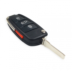 CS008025 10X 3/4 Buttons Flip Remote Key Repalcement Folding Car Key Shell For Audi A6L Q7 A2 A3 A4 A6 A6L A8 TT 2008 - 2011 Fob