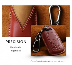 CS008021 For Old Audi B6 B7 B8 A4 A5 A6 A7 A8 Q5 Q7 R8 TT S5 S6 S7 S8 Key Bag Genuine Leather Remote Key Ring Smart Car Key Case