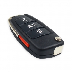 CS008025 10X 3/4 Buttons Flip Remote Key Repalcement Folding Car Key Shell For Audi A6L Q7 A2 A3 A4 A6 A6L A8 TT 2008 - 2011 Fob