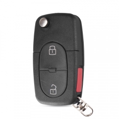 CS008036 2/3/4 Buttons For Audi TT A2 A3 A4 A6 A8 TT Quattro Replacement With Blade CR2032 Holder Flip Car Key Case Shell Fob