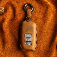 CS008032 Genuine Leather Remote Key Case Cover For Audi Smart Car Styling For Audi B6 B7 A4 A5 A6 A7 A8 Q5 R8 TT S5 S6 S8 Key Bag