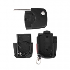 CS008036 2/3/4 Buttons For Audi TT A2 A3 A4 A6 A8 TT Quattro Replacement With Blade CR2032 Holder Flip Car Key Case Shell Fob