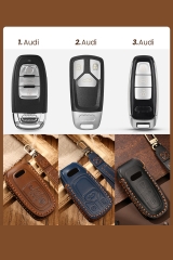 CS008035 For Audi A6 C8 A7 A8 Q8 2017 2018 2019 2020 Q7 SQ7 A4L A5 S5 Q5 Q7 A4 B9 TT TTS Leather Car Key Case