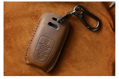 CS008031 For Old Audi B6 B7 B8 A4 A5 A6 A7 A8 Q5 Q7 R8 TT S5 S6 S7 S8 Key Bag Genuine Leather Remote Key Ring Smart Car Key Case