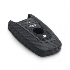 CS006034 Carbon Fiber Silicone Smart Key Cover Shell Case For Bmw New 1 3 4 5 6 7 Series F10 F20 F30 Car Accessories 4 Buttons