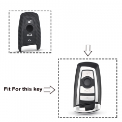 CS006034 Carbon Fiber Silicone Smart Key Cover Shell Case For Bmw New 1 3 4 5 6 7 Series F10 F20 F30 Car Accessories 4 Buttons