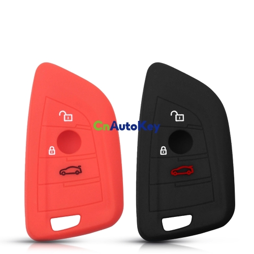 CS006031  For BMW 1 2 7 Series X1 X3 X4 X5 X6 X5M X6M F Class F15 F16 F48 Remote Fob Cover 3 Button Silicone Car Key Case