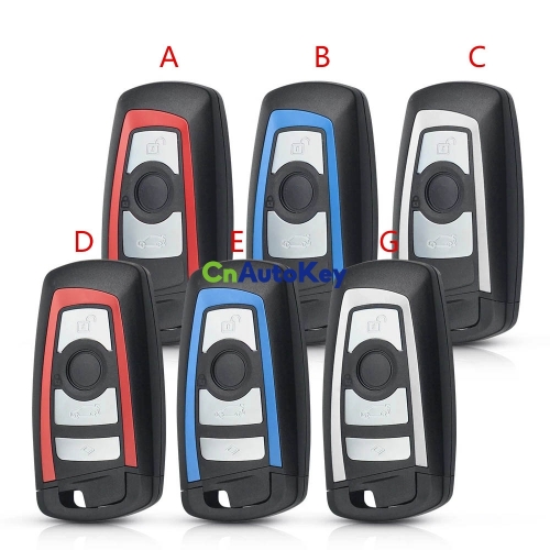 CS006038  3/4 Button Key Case For BMW CAS4 F 3 5 7 Series E90 E92 E93 X5 F10 F20 F30 F40 Key Case Cover Smart Car Key Case Shell