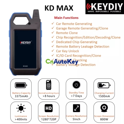 CNP133 KEYDIY KD-Max KD MAX Key Unlock Remote Generator Better than KD-X2 Support Update Online in Spanish Portuguese language