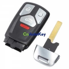 CS008040 Replacement Smart Remote Key Shell Case Cover 4 Buttons for Audi TT A4 A5 S4 S5 Q7 SQ7, 4M0 959 754 (Outer Shell Only)