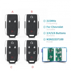 CN019026  315MHz 3 Buttons Keyless Remote Key Fob with ID46 Chip M3N32337100 / M...