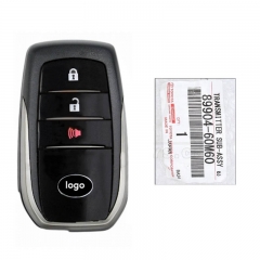 CN007243 Genuine Toyota Land Cruiser 2018-2019 Smart Key Remote 3 Buttons 433MHz 89904-60M60 / FCCID: BJ2EW - TIRIS TMS37200 Transponder CHIP