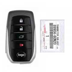 CN007228  toyota land cruiser 2020 Smart key 3+1 button 433mhz 89904-60x80 433mhz