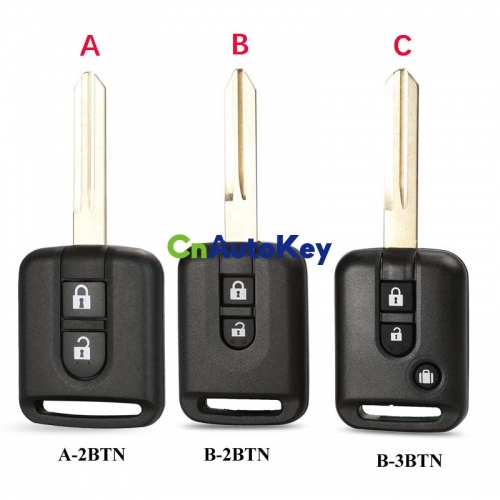 CS010030 2/3 Buttons Remote Car Key Shell For Nissan Qashqai Navara Micra NV200 Patrol Y61 Micra 350Z Pathfinder Key Case Fob