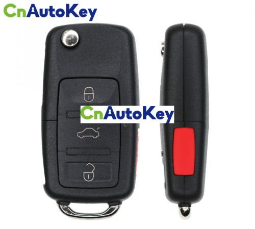 CN001129 Volkswagen 4 Button Remote Flip Key Fcc 1K0959753P Chip 48 Can Pn NBG92596263 AFTERMARKET