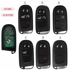 CN086046 Remote Keyless-Go Smart Car Key 433Mhz Hitag-AES 4A Chip For Jeep Chero...