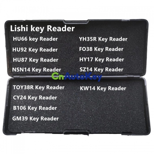 CLS01104 popular Lishi 2 in 1 2in1 Tool HU66 HU92 HU87 NSN14 TOY38R CY24 B106 GM37 GM39 YH35R FO38 HY17 SZ14 KW14 key reader