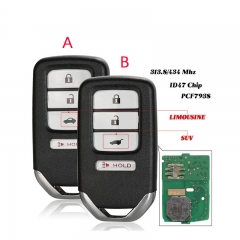 CN003143 4 Buttons Smart Remote Car Key Fob 313.8MHZ with 47 Chip For Honda HR-V...