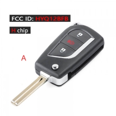 CN007249  315MHz H Chip FCC: HYQ12BFB, 89070-06790 Replacement Flip Folding 3 Button Remote Key Fob for Toyota Camry 2018 2019 2020 1 order