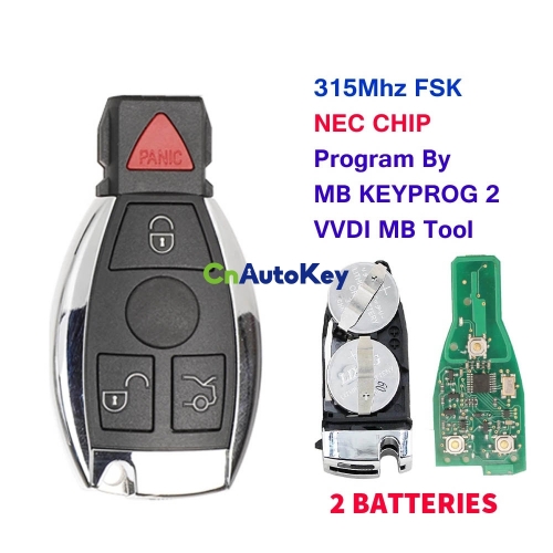 CN002080 Car Key For Mercedes Benz C E R S CL GL SL CLK SLK 2000+ NEC Chip BGA Type Keylss Go Replace Promixity Card 315MHZ