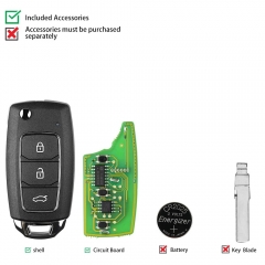 XKHY05EN Wire Remote Key for Hyundai 3 Buttons English Version 5PCS/Lot 4.8