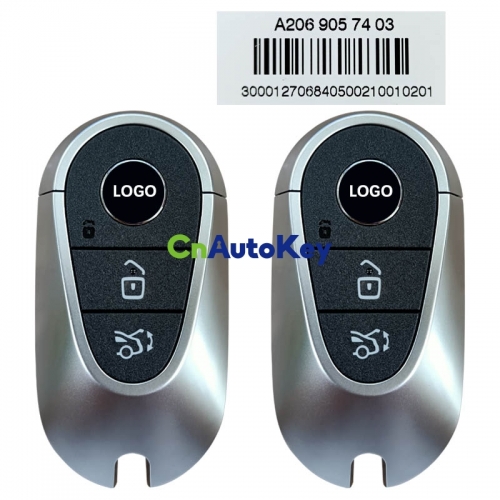 CN002089  OEM Smart Key Mercedes C-Class 2020+ Buttons:3 / Frequency: 433.92MHZ / Part No: A206 905 74 03 / (ONLY PAIRS)