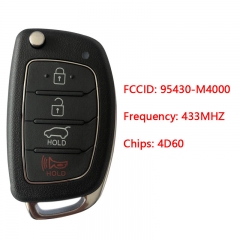 CN020119 2016 Hyundai Creta Remote Flip Key 3+1B 433MZ 4D60 80BIT 95430-M4000