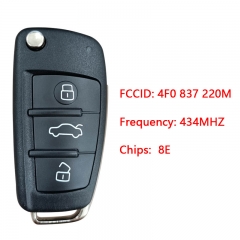 CN008065 Audi Q7 A6 remote flip key 433 MHz 8E chip 4f0837220m