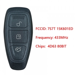 CN018042 Original Ford Mondeo 3 button smart key card  433MHZ 4D63