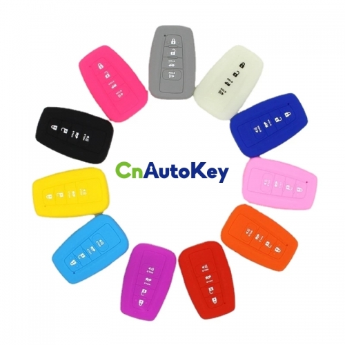 CS007109 Multi-coloured Key Case for Toyota 2017 2018 Prius Prime 4 Buttons Remote Silicone Car Key Case Cover Wholesale