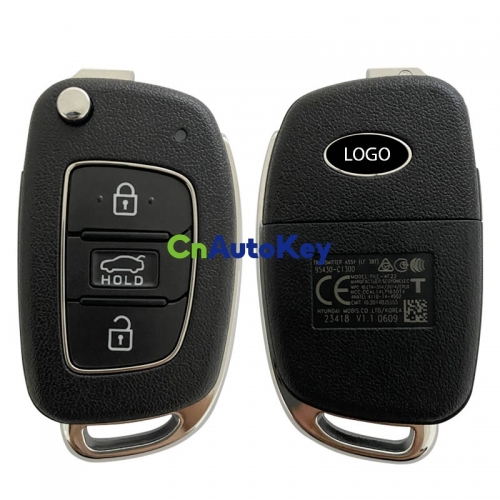 CN020124 Hyundai Sonata Genuine Flip Remote Key 2018 3 Buttons 433MHz 95430-C1300