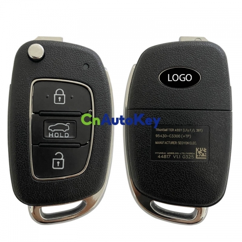 CN020218 Hyundai Sonata Genuine Flip Remote Key 2018 3 Buttons 433MHz 95430-C3300
